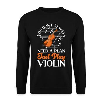 Violoniste violoniste Vous n’avez pas toujours - Sweat-shirt Unisexe - noir - Devant - Alina (178cm) & Michal (187cm)