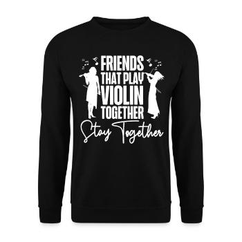 Violon Violoniste Besties Buddies - Sweat-shirt Unisexe - noir - Devant - Alina (178cm) & Michal (187cm)