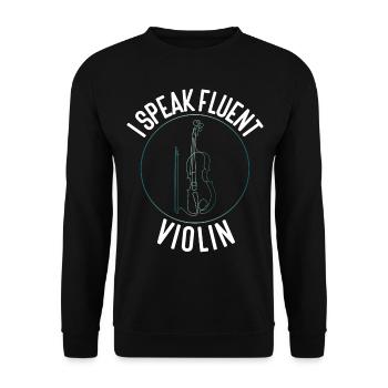 Violoniste Je parle couramment - Sweat-shirt Unisexe - noir - Devant - Alina (178cm) & Michal (187cm)