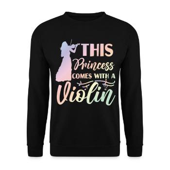 Violoniste Violoniste Fille This - Sweat-shirt Unisexe - noir - Devant - Alina (178cm) & Michal (187cm)