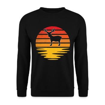 Moose Retro - Sweat-shirt Unisexe - noir - Devant - Alina (178cm) & Michal (187cm)