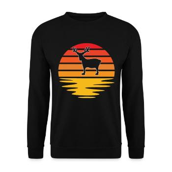 Moose Retro - Sweat-shirt Unisexe - noir - Devant - Alina (178cm) & Michal (187cm)