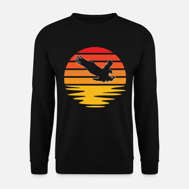 Adler Retro - Unisex Pullover - Schwarz