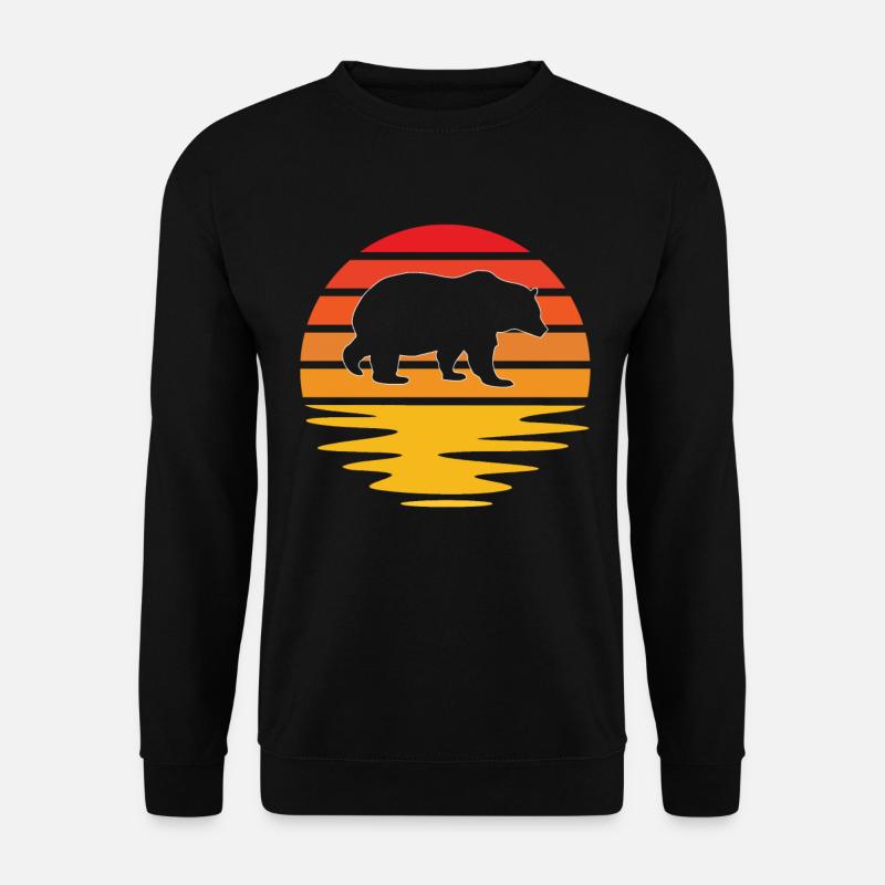 Bär Retro - Unisex Pullover - Schwarz