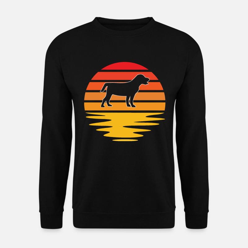 Hund Retro - Unisex Pullover - Schwarz