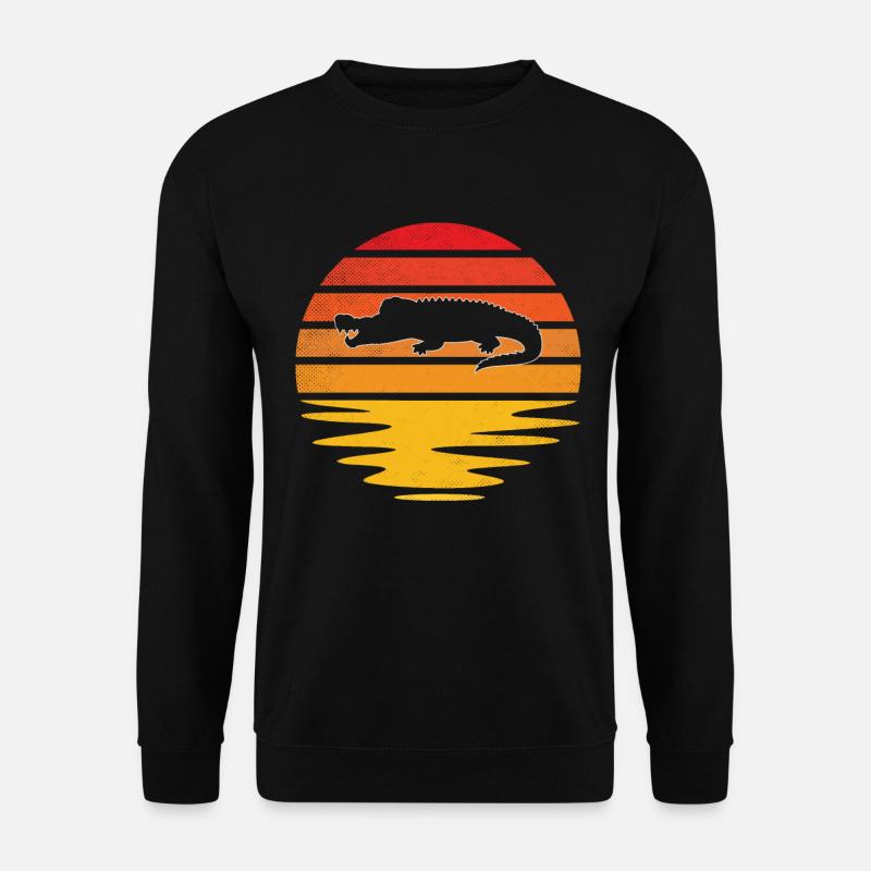 Crocodile Retro - Unisex Sweatshirt - black
