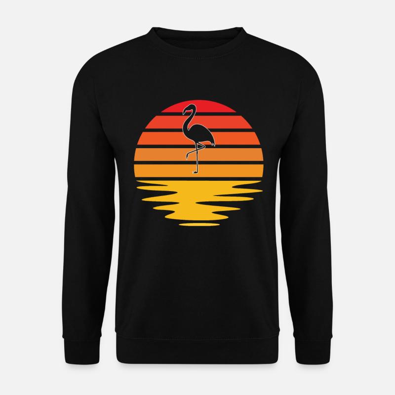 Flamingo Retro - Unisex Sweatshirt - black