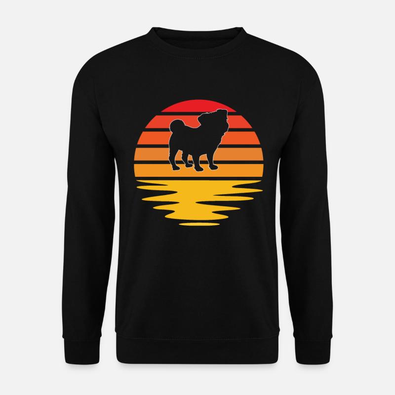 Pug Retro - Unisex Sweatshirt - black