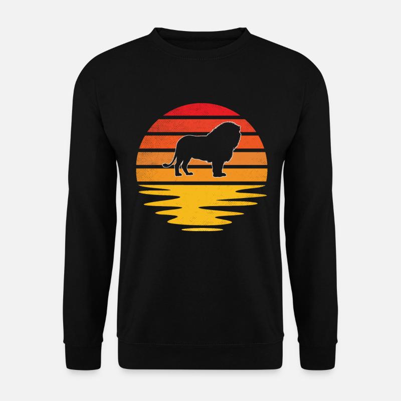 Lion Retro - Unisex Sweatshirt - black