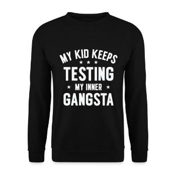 Parenting Kinder Testen Familie Inner Gangster - Unisex Pullover - Schwarz - Vorne - Alina (178cm) & Michal (187cm)