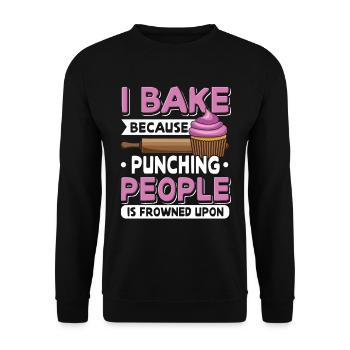 Baker Muffin Cupcakes Cookies Cuit Cookies - Sweat-shirt Unisexe - noir - Devant - Alina (178cm) & Michal (187cm)