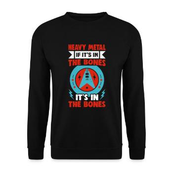 Heavy metal musicians in a band hard rock music - Unisex Sweatshirt - black - Front - Alina (178cm) & Michal (187cm)