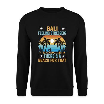 Bali Indonesien Strandurlaub am Meer - Unisex Pullover - Schwarz - Vorne - Alina (178cm) & Michal (187cm)