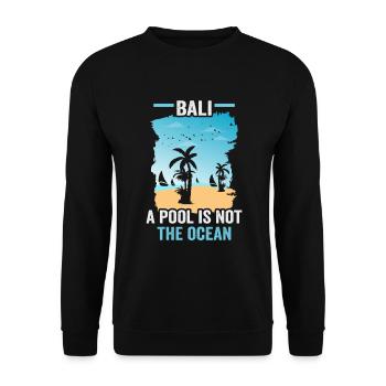 Bali Indonesien Strandurlaub am Meer - Unisex Pullover - Schwarz - Vorne - Alina (178cm) & Michal (187cm)