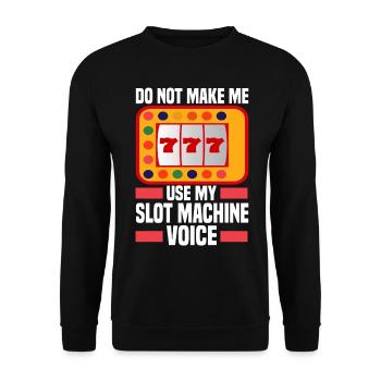 Casino Gambling Slot Machine Card Game - Unisex Sweatshirt - black - Front - Alina (178cm) & Michal (187cm)
