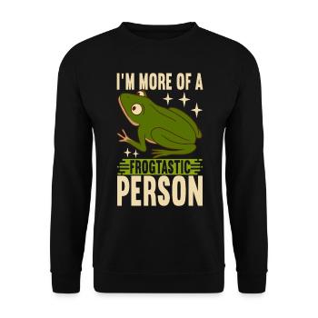 Grenouille Amphibiens Grenouilles - Sweat-shirt Unisexe - noir - Devant - Alina (178cm) & Michal (187cm)