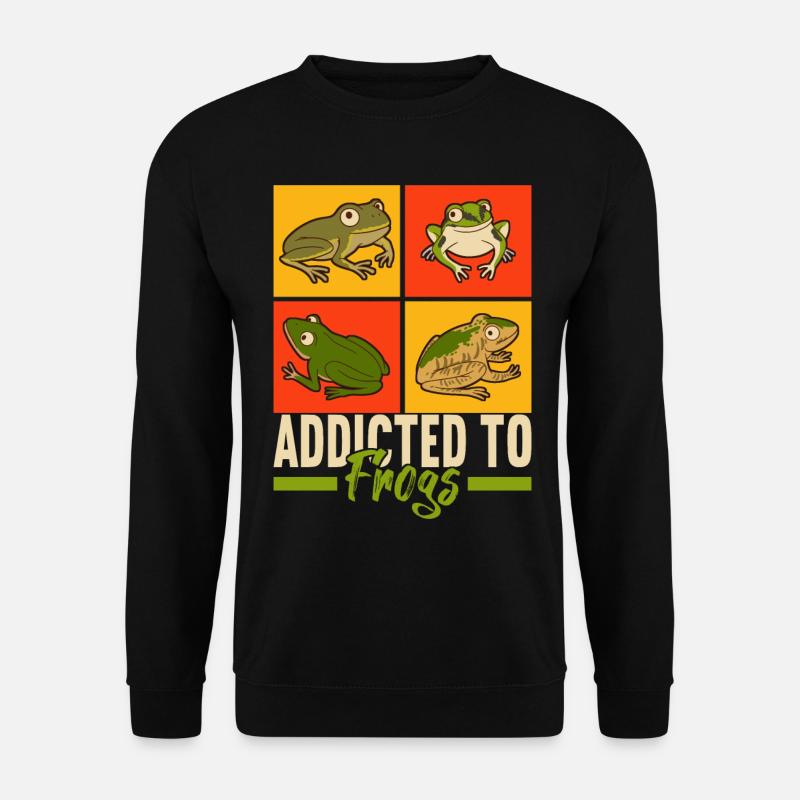 Frosch Amphibien Frösche - Unisex Pullover - Schwarz