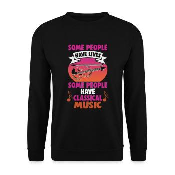 Classical Music Orchestra Musicians - Unisex Sweatshirt - black - Front - Alina (178cm) & Michal (187cm)