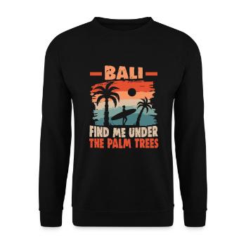 Bali Indonesien Strandurlaub am Meer - Unisex Pullover - Schwarz - Vorne - Alina (178cm) & Michal (187cm)