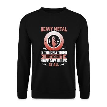 Musiciens de heavy metal dans un groupe de musique hard rock - Sweat-shirt Unisexe - noir - Devant - Alina (178cm) & Michal (187cm)