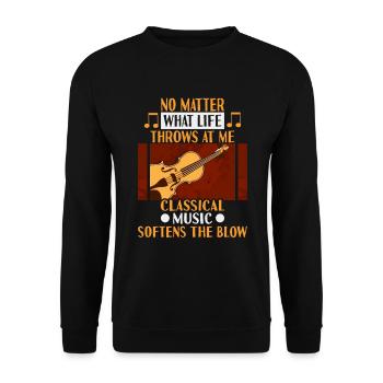 Classical Music Orchestra Musicians - Unisex Sweatshirt - black - Front - Alina (178cm) & Michal (187cm)