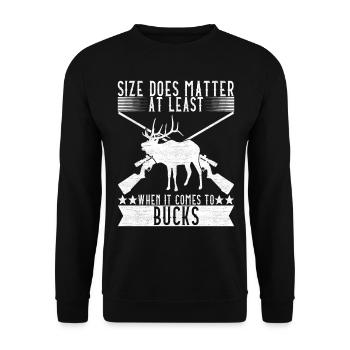 Hunting Hunter Hunting Deer - Unisex Sweatshirt - black - Front - Alina (178cm) & Michal (187cm)