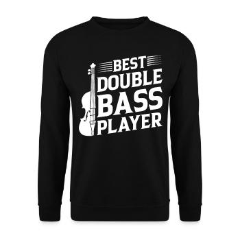 Contrabass Player Musician - Best Double Bass Play - Unisex Pullover - Schwarz - Vorne - Alina (178cm) & Michal (187cm)