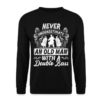 Le musicien ne sous-estime jamais un vieil homme avec un Dou - Sweat-shirt Unisexe - noir - Devant - Alina (178cm) & Michal (187cm)