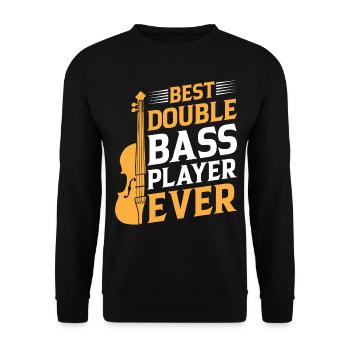 Best Double Bass Player Ever - Double Bass Double - Unisex Pullover - Schwarz - Vorne - Alina (178cm) & Michal (187cm)