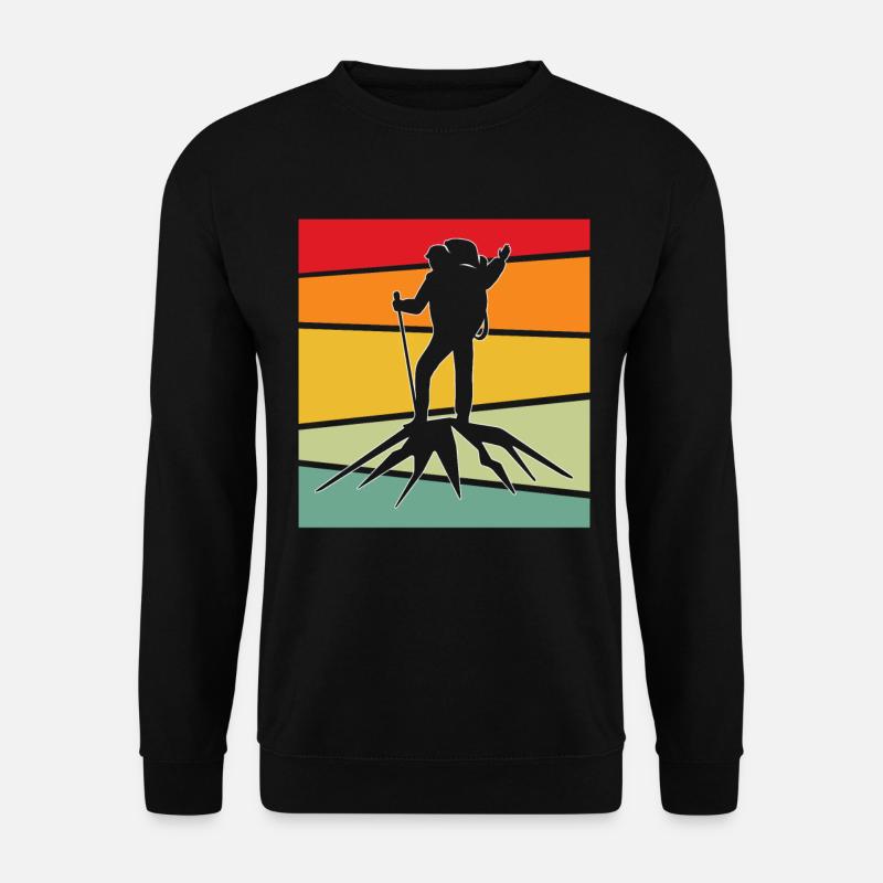 Bergsteigen Retro - Unisex Pullover - Schwarz
