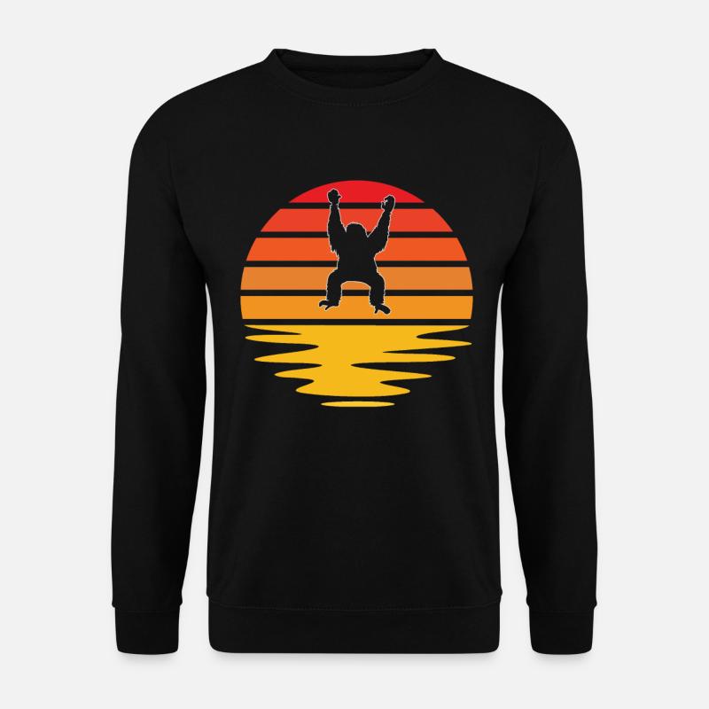 Gorilla Rétro - Sweat-shirt Unisexe - noir