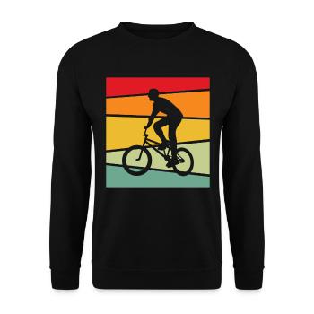 BMX Retro - Unisex Pullover - Schwarz - Vorne - Alina (178cm) & Michal (187cm)