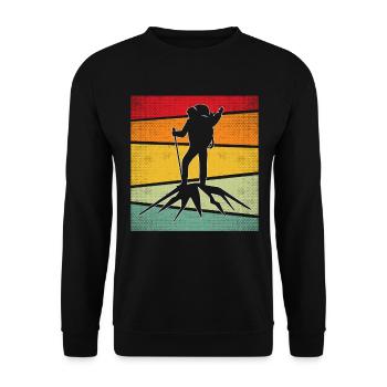 Alpinisme Rétro - Sweat-shirt Unisexe - noir - Devant - Alina (178cm) & Michal (187cm)
