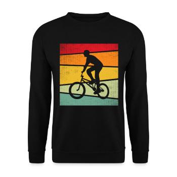 BMX Retro - Unisex Pullover - Schwarz - Vorne - Alina (178cm) & Michal (187cm)