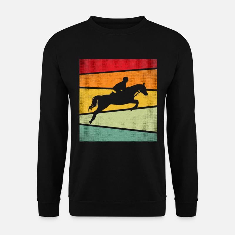 Pferd Retro - Unisex Pullover - Schwarz