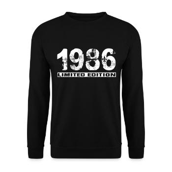 Limited Edition 1986 - Unisex Pullover - Schwarz - Vorne - Alina (178cm) & Michal (187cm)