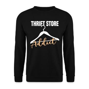 Magasin d’occasion Eco Hipster d’occasion - Sweat-shirt Unisexe - noir - Devant - Alina (178cm) & Michal (187cm)