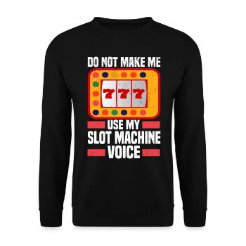 Casino Gambling Slot Machine à sous Jeu de cartes - Sweat-shirt Unisexe - noir - Devant - Alina (178cm) & Michal (187cm)