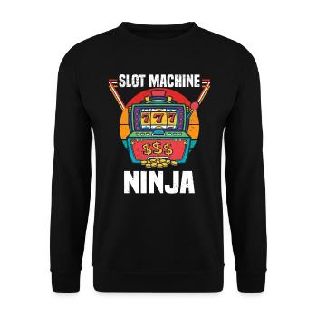 Casino Gambling Slot Machine Card Game - Unisex Sweatshirt - black - Front - Alina (178cm) & Michal (187cm)