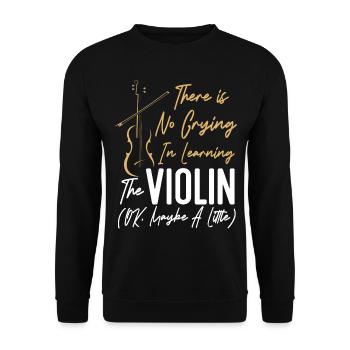 Violoniste Il n’y a pas de violoniste - Sweat-shirt Unisexe - noir - Devant - Alina (178cm) & Michal (187cm)