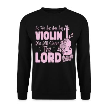 Violoniste Violoniste Jesus Faith - Sweat-shirt Unisexe - noir - Devant - Alina (178cm) & Michal (187cm)