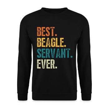 BESTER BEAGLE-DIENER ALLER ZEITEN - Unisex Pullover - Schwarz - Vorne - Alina (178cm) & Michal (187cm)