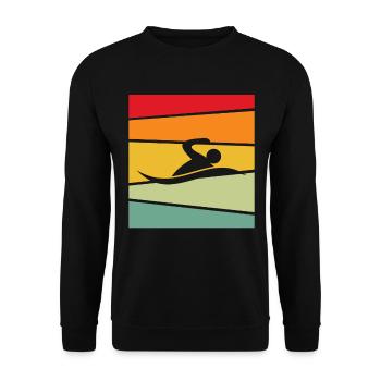 Natation Rétro - Sweat-shirt Unisexe - noir - Devant - Alina (178cm) & Michal (187cm)