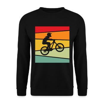 Mountain Bike Retro - Unisex Sweatshirt - black - Front - Alina (178cm) & Michal (187cm)