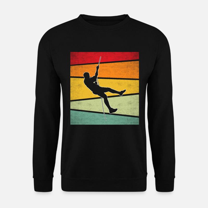 Klettern Retro - Unisex Pullover - Schwarz