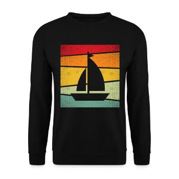 Rétro de la voile - Sweat-shirt Unisexe - noir - Devant - Alina (178cm) & Michal (187cm)