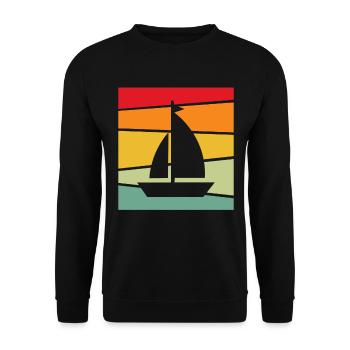 Rétro de la voile - Sweat-shirt Unisexe - noir - Devant - Alina (178cm) & Michal (187cm)