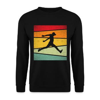 Parkour Retro - Unisex Pullover - Schwarz - Vorne - Alina (178cm) & Michal (187cm)