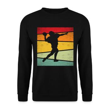 Football Rétro - Sweat-shirt Unisexe - noir - Devant - Alina (178cm) & Michal (187cm)