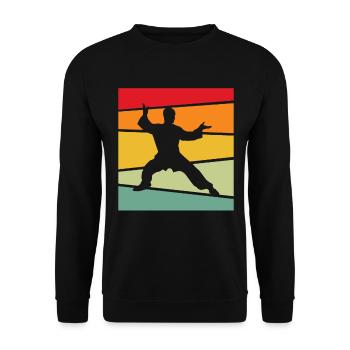 Arts Martiaux Rétro - Sweat-shirt Unisexe - noir - Devant - Alina (178cm) & Michal (187cm)
